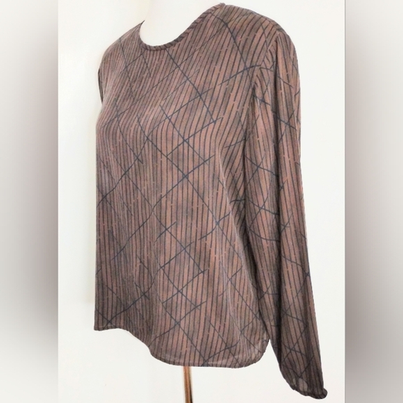 VINTAGE SILK JONES BLOUSE - Picture 7 of 8